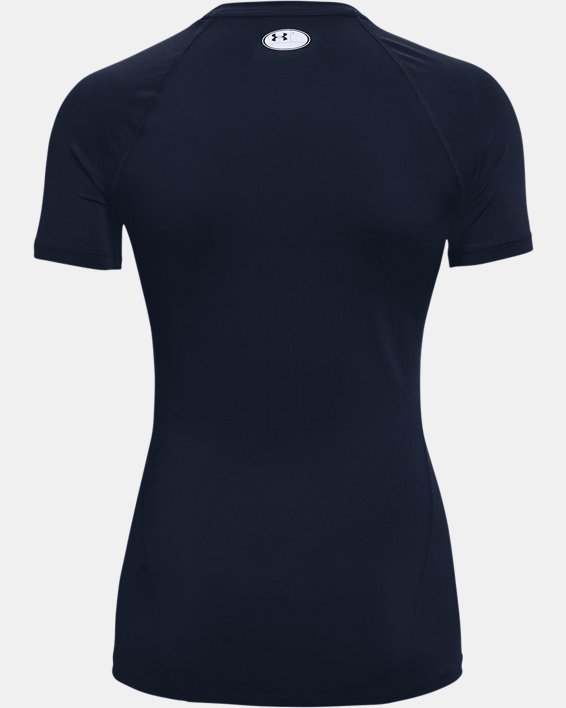Women's HeatGear® Compression Short Sleeve, Blue, pdpMainDesktop image number 5